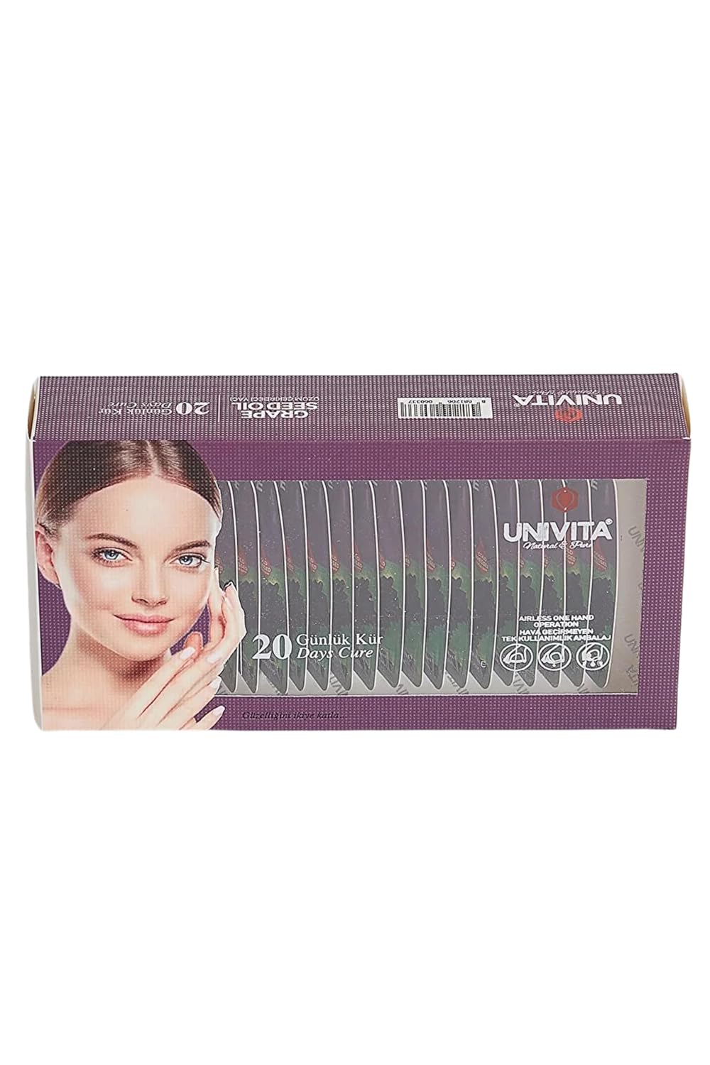UNIVITA %100 Doğal Katkısız Üzüm Çekirdeği Yağı - 20 Günlük Bakım Kürü - 80 ml (4ml x 20)