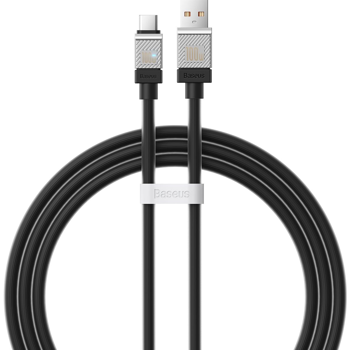 Baseus CoolPlay Serisi Hızlı Şarj Kablosu USB to Type-C 100W, 1m, Siyah