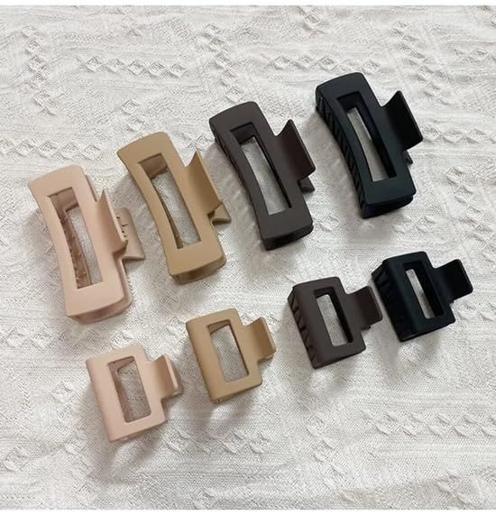 8'li Kahverengi Mandal Toka Seti, Kadın Çocuk Mandal Toka, Lastik Toka Seti, Toka Organizer, Toka, Kız Çocuk Toka, Kadife Toka