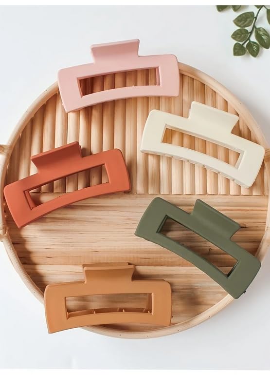 okavango Renkli Kadın Mandal Toka 5'li Set, Kadın Çocuk Mandal Toka, Lastik Toka Seti, Toka Organizer, Toka, Kız Çocuk Toka, Kadife Toka