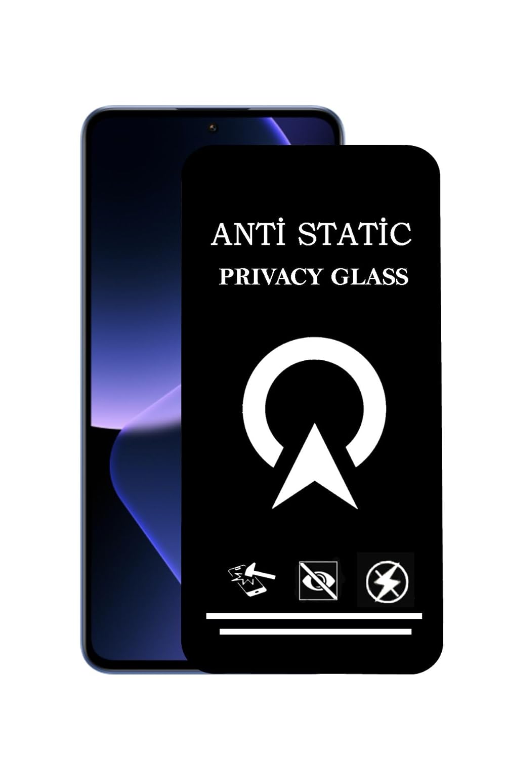 KZY İLETİŞİM Xiaomi Mi 13T Pro Tam Kaplayan Anti Statik Görünmez Safir Ekran Koruyucu Hayalet Cam