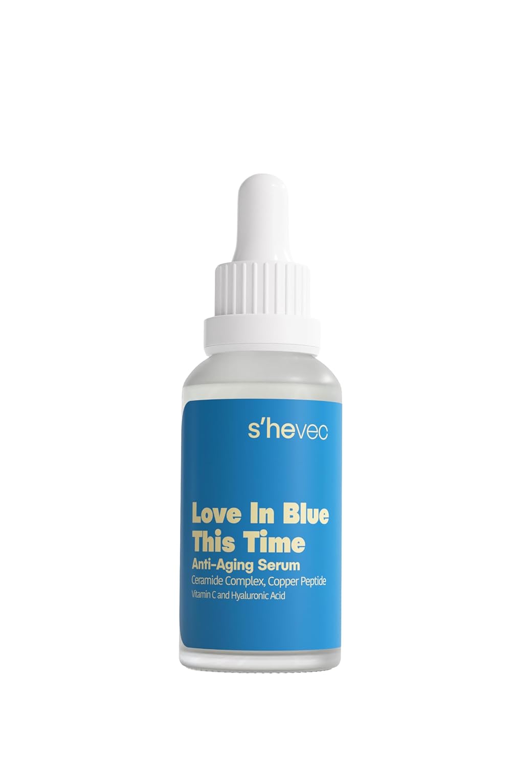 She Vec LOVE IN BLUE THIS TIME – Nemlendirici, Onarıcı, Kırışıklık Önleyici Buffet Copper + Ceramide Serum