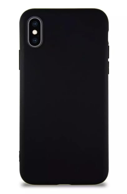 iPhone X/XS Uyumlu Mat Yumuşak Silikon Kılıf (Siyah)