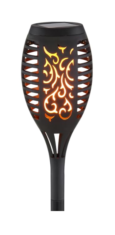 WellHise Alevli Solar Bahçe Aydınlatma Güneş Enerjili 12 Ledli IP65