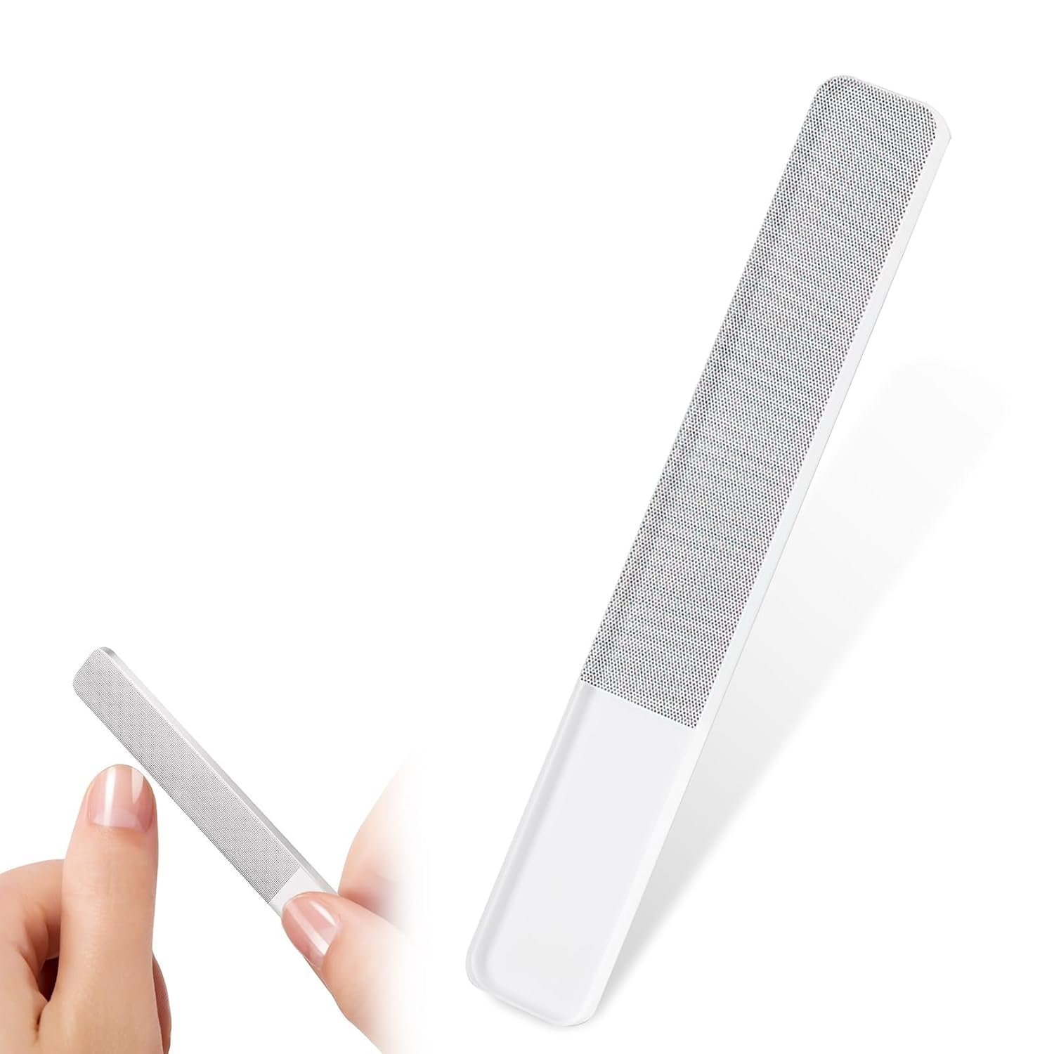 CAIHINIER Nano cam tırnak törpüsü, manikür cam törpü, tırnaklar için, doğal tırnak törpüsü, cam tırnak törpüsü, ince taneli – koruyucu kılıflı tırnak bakımı, kolay temizlik için yıkanabilir (1 adet)