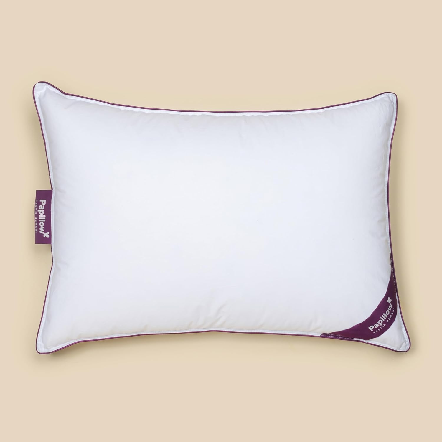 PAPILLOW Luxury Duvet 90 Kaz Tüyü Yastık 50 * 70 cm -%100 Kaz Tüyü (%90 Gıdık Tüyü +%10 Sırt Tüyü)