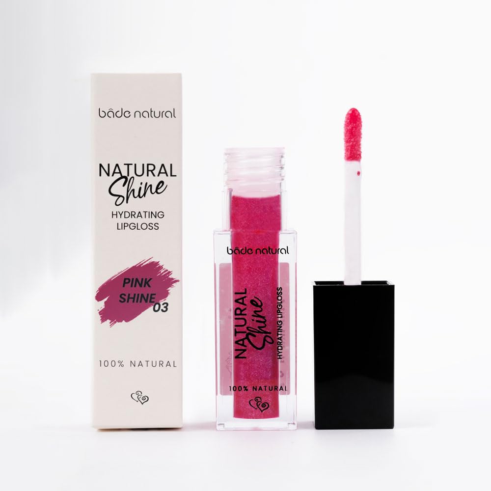 Bade Natural Nemlendirici Lipgloss Pink Shine 03 Dudak Parlatıcısı%100 Doğal