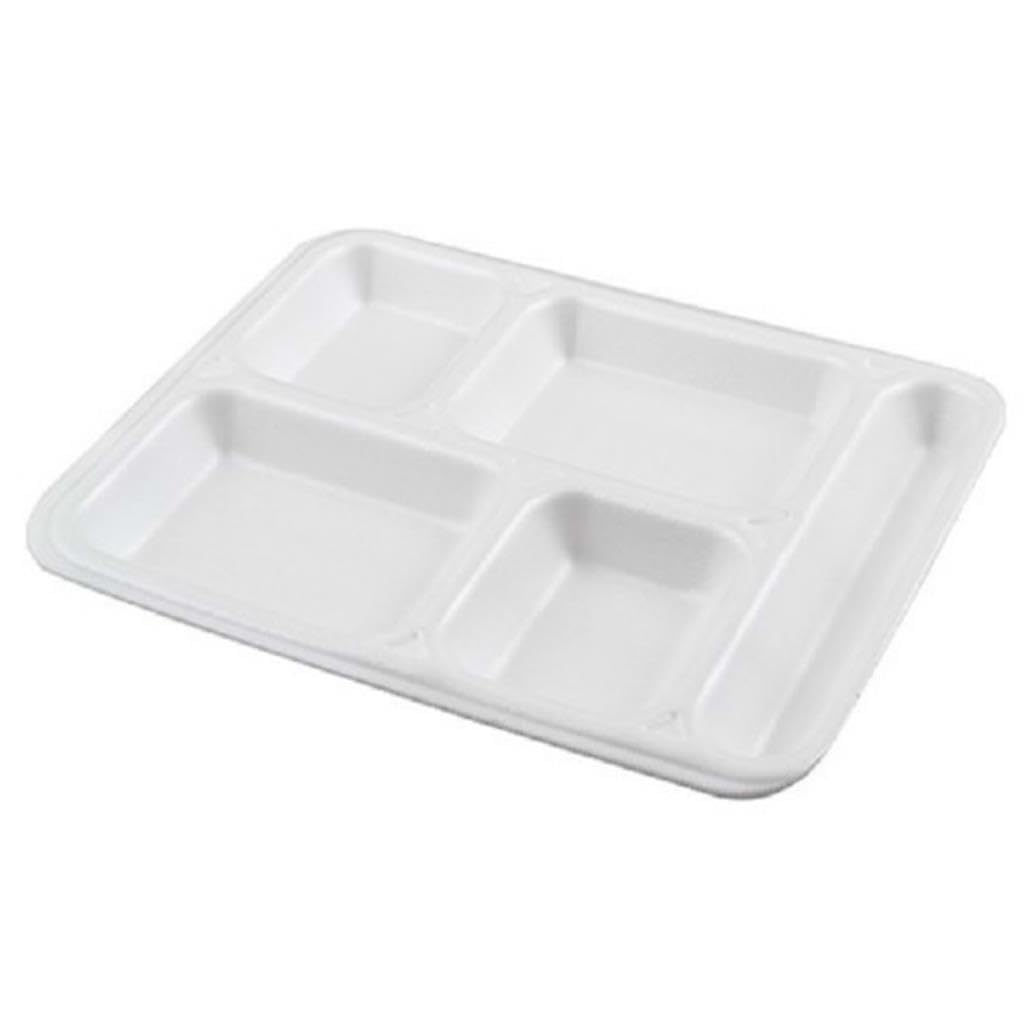 ÇELİKPENÇE 5 Gözlü Köpük Tabldot Tabak 100 Adet