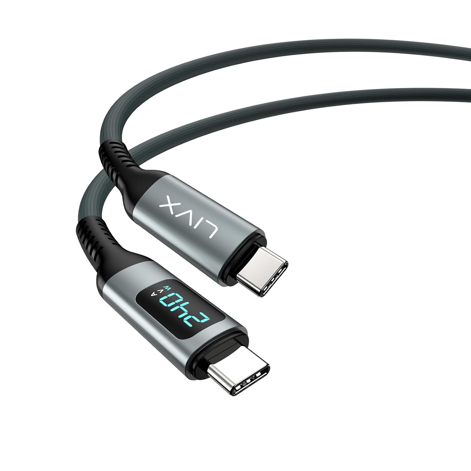 LivX Thunderbolt 4 Type C to Type C 240W Hızlı Şarj 8K@60Hz Görüntü Aktarımı 40Gbps Veri Transferi PD3.1 Led Göstergeli 2 Metre Örgülü Kablo ARD-01