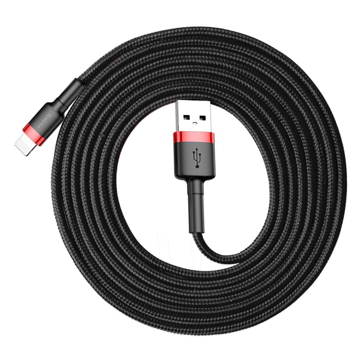 PDAteknoloji Cafule 1.5 A Lightning ile Uyumlu 2 Metre Şarj Kablosu CALKLF-C19 - Siyah