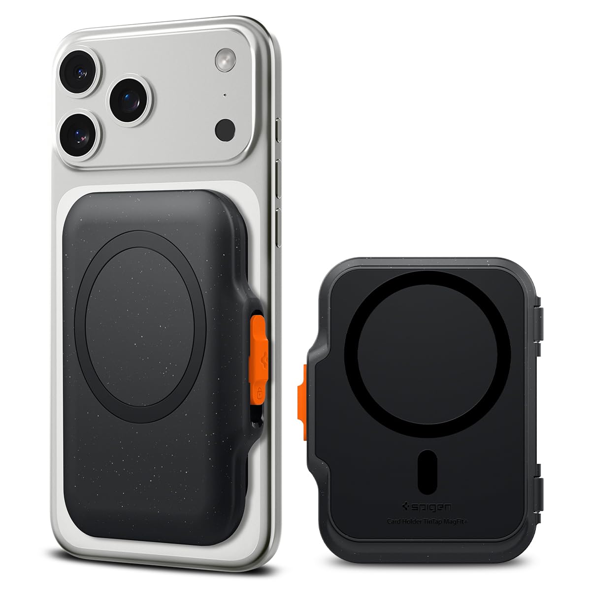 Spigen iPhone için MagSafe özellikli 6 Kartlı Manyetik Cüzdan TinTap Wallet Black - AFA07617