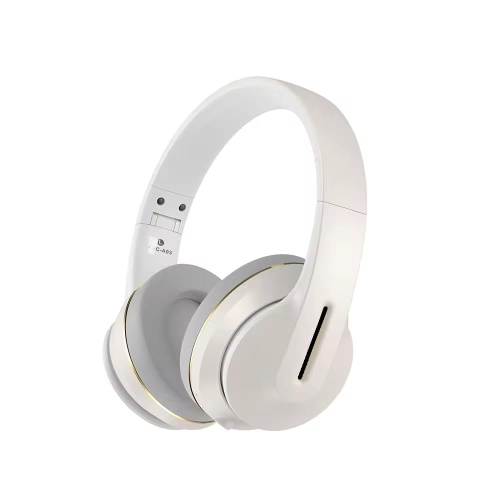 teknosepetim Bluetoohtlu Kulaklık Şık Tasarım Extra Bass Katlanır Kablosuz Kulaklık 5.1 Bt Yüksek Bass Air Stereo Max (beyaz)