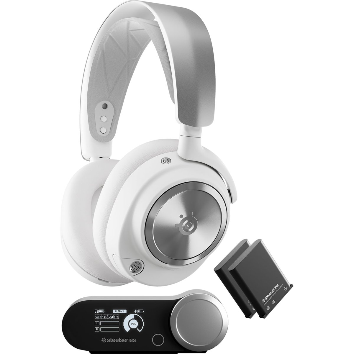 SteelSeries Arctis Nova Pro Wireless P Multi-Platform Gaming Kulaklık, Birinci Sınıf Hi-Fi Ses Sürücüleri, Aktif Gürültü Giderme, Clearcast Gen2 Mikrofon, PC, PS5, PS4, Switch, Mobil, Kablosuz