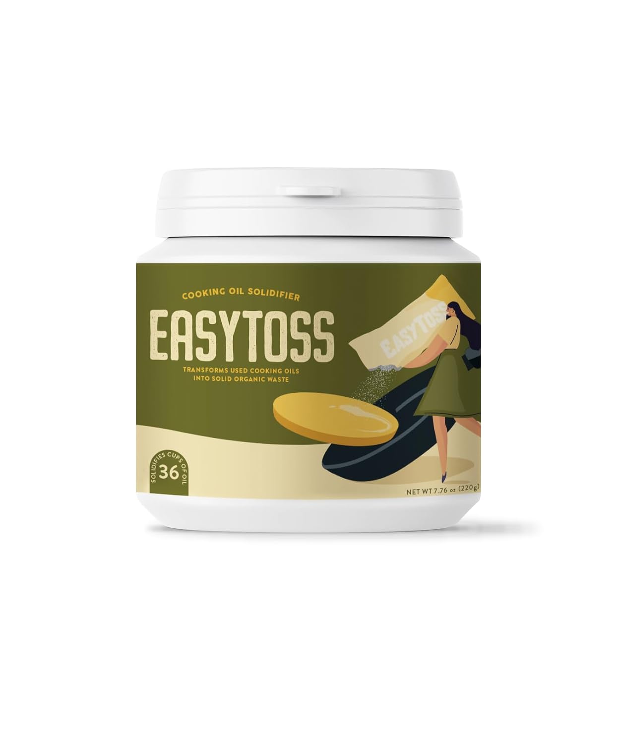 EASYTOSS Kullanılmış Yağı Organik Atığa Dönüştüren Bitki Bazlı Kızartma Yağı Katılaştırıcı 220 GR