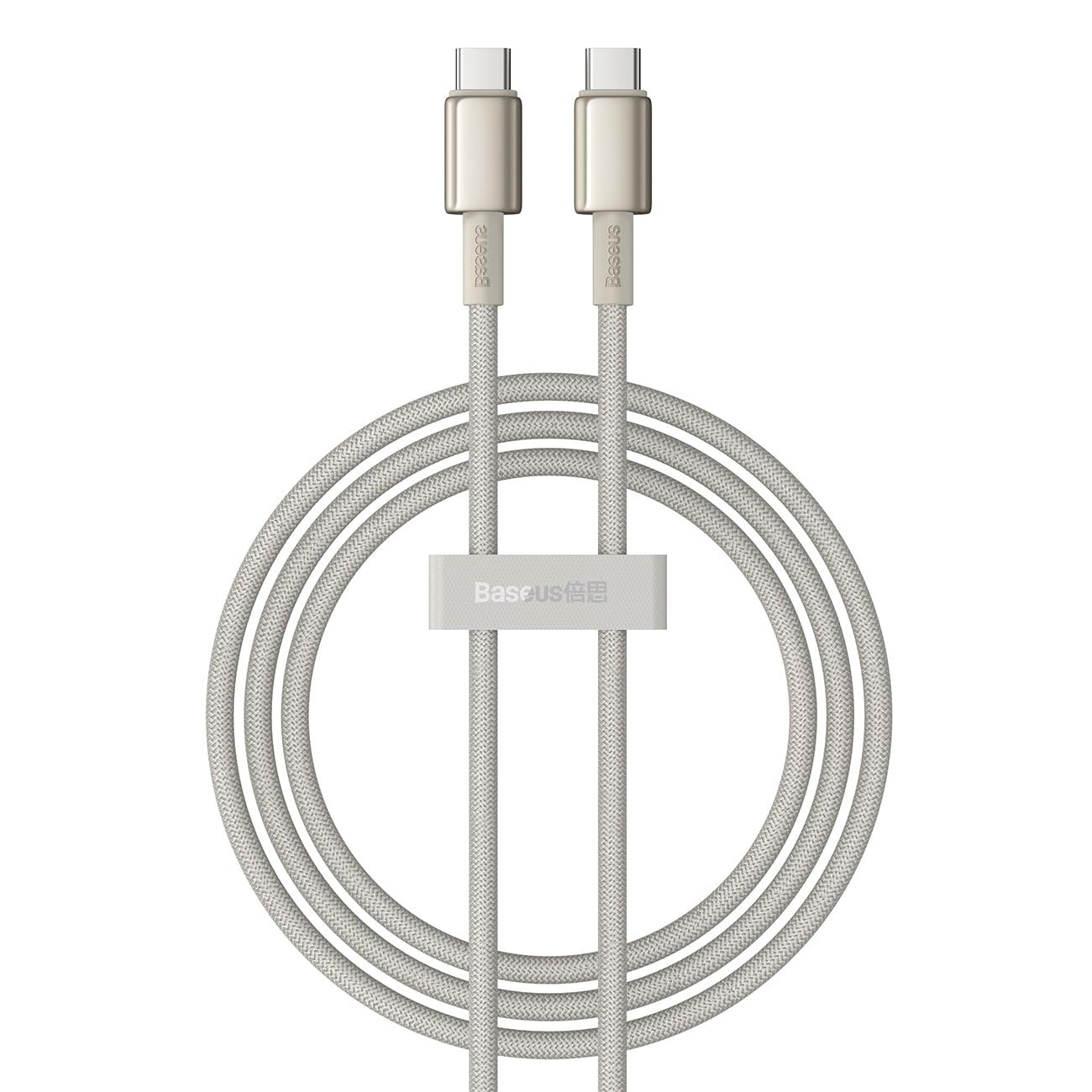 Baseus Tungsten Gold Hızlı Şarj Data Kablosu Type-C to Type-C 100W, 1m, Titanyum Galaksi Altın Rengi