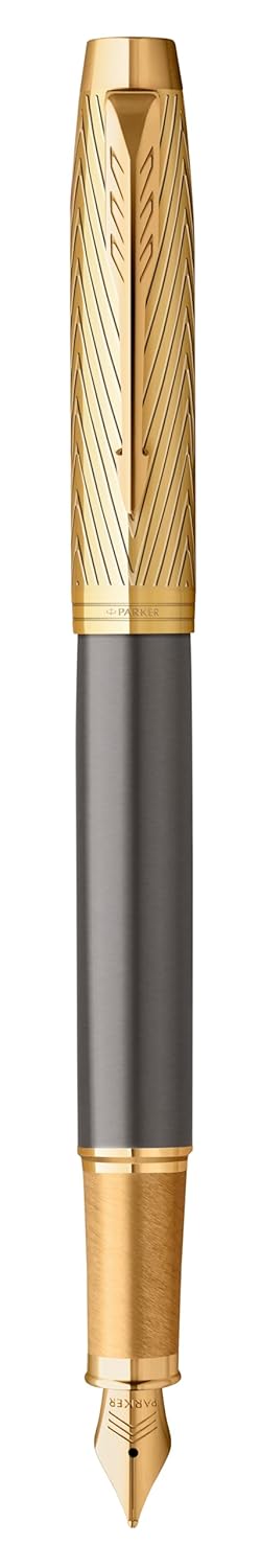 Parker IM Premium Prestij Arrow Gri GT Dolma Kalem, F uç