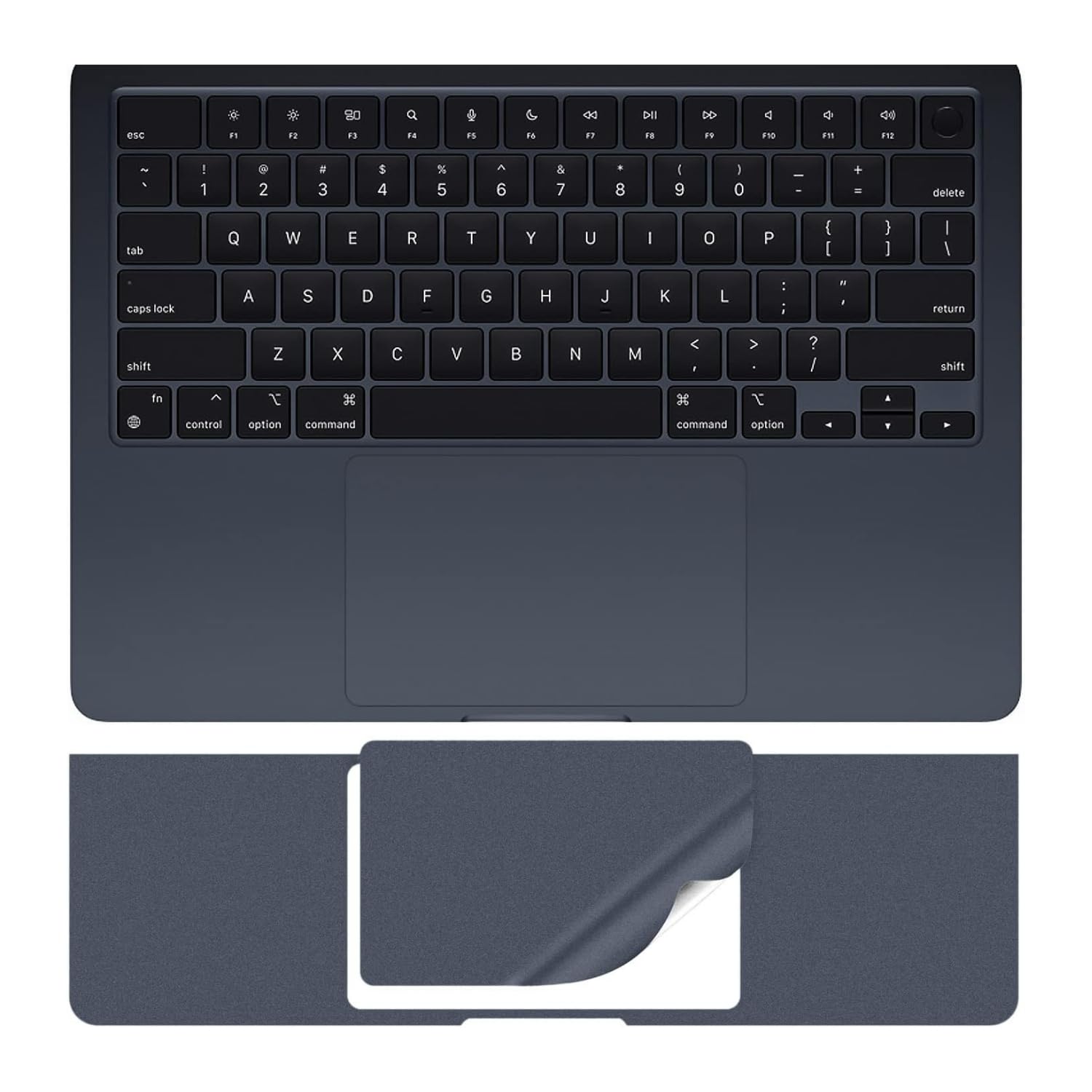 McStorey Touchpad Koruyucu Sticker Film – MacBook Air 15.3” ile Uyumlu (M2/M3/M4) A2941 A3114 A3241 – Trackpad Jelatin, Çizilme ve Parmak İzi Önleyici, Kolay Uygulama Gece Mavisi