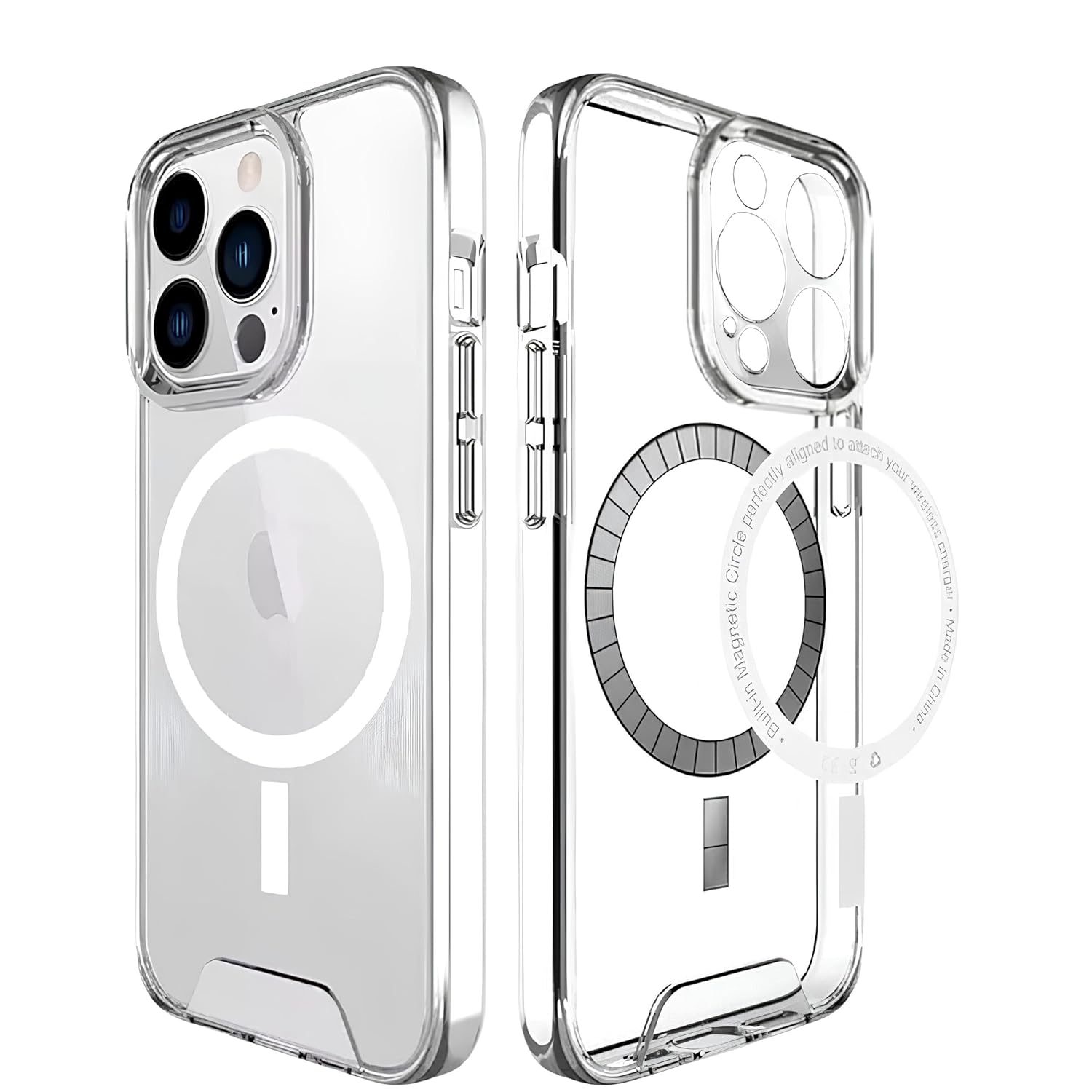 HARVORTEZ Apple iPhone 14 Pro Max Kılıf 6.7" MagSafe ile Uyumlu, Ultra Berrak [BPA FREE], Kamera Yüzey Korumalı Cep Telefon Kılıfı, Yastıklı Köşe Korumalı Kapak, Ekstra Tuşlar, Phone Case - Şeffaf