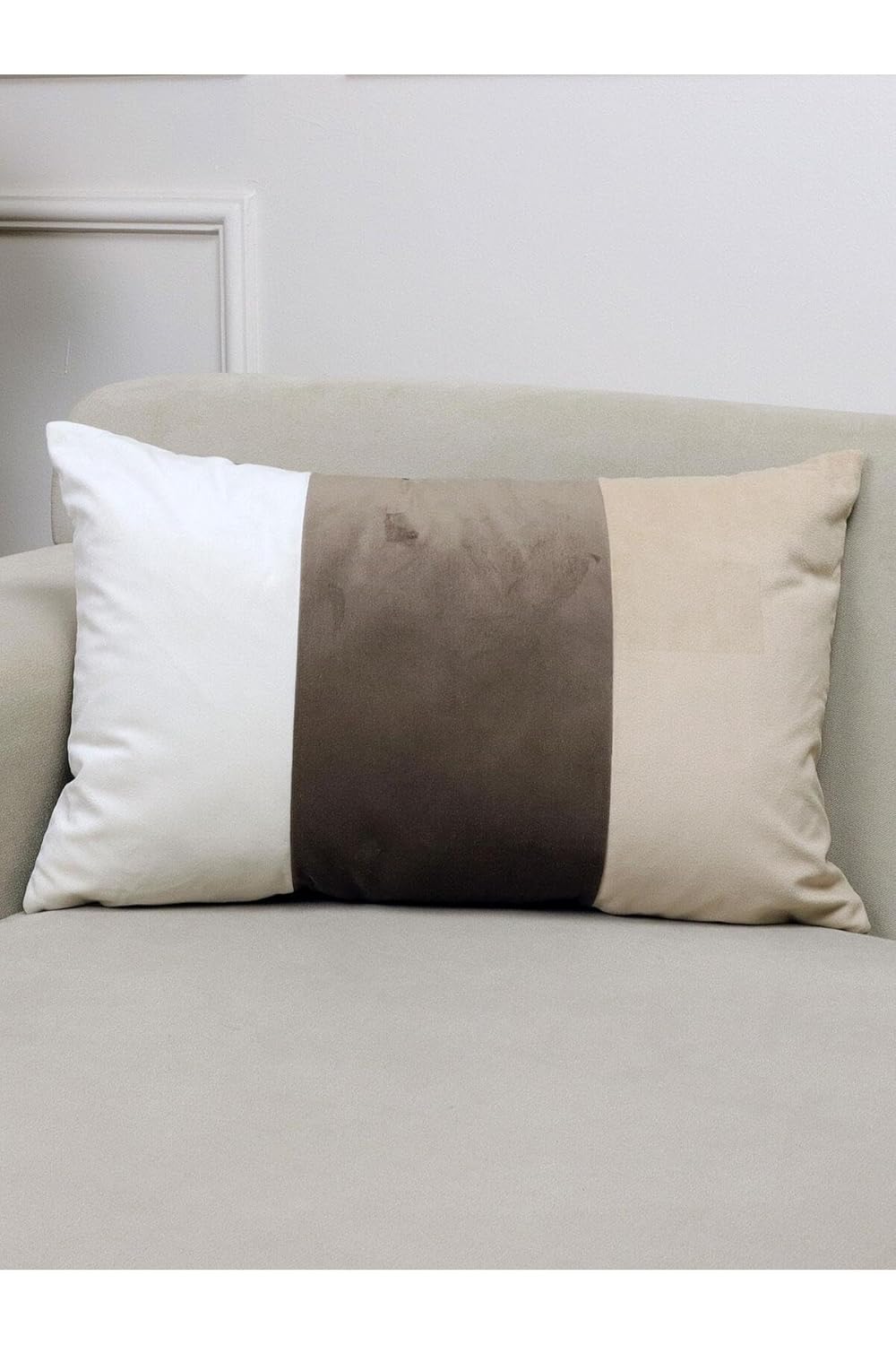 Vanilla Home Üç Renk Kadife 35x55 Dikdörtgen Kırlent Kılıfı 35 x 55