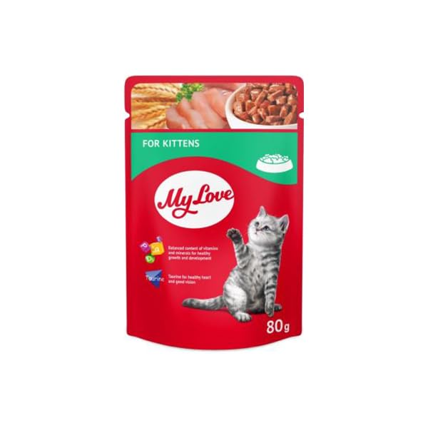 My Love Yavru Kediler İçin Pouch Kedi Maması, 80Gr, 24 Adet