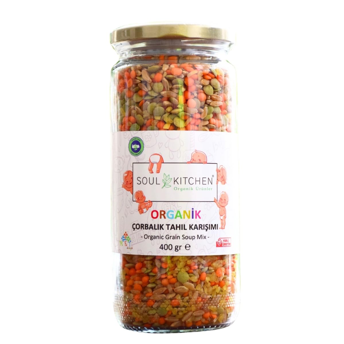 Soul Kitchen Organik Çorbalık Tahıl Karışımı cam 400gr