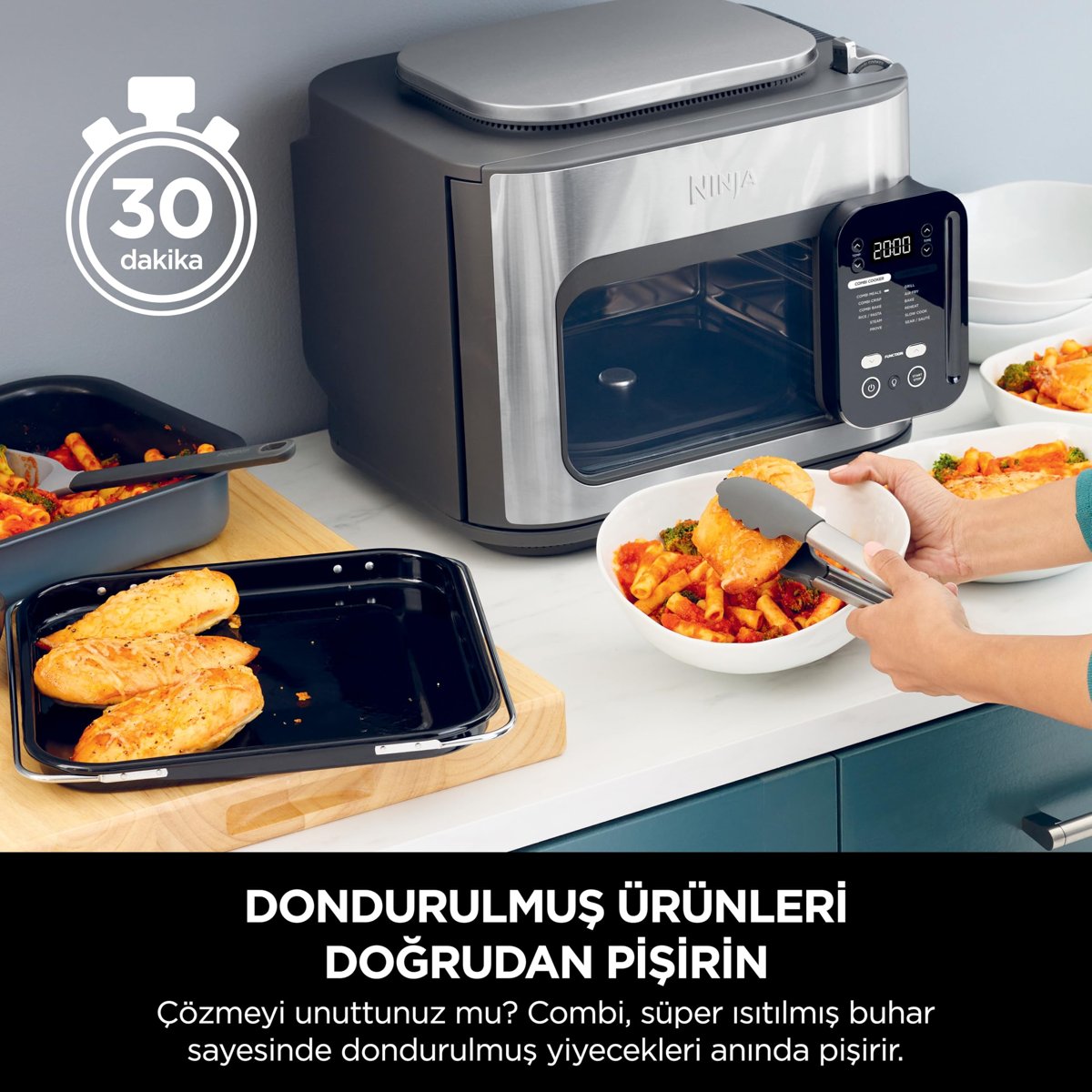 Ninja Combi All-in-One Multicooker, Fırın ve Az Yağlı Pişirici 12,5 L SFP700EU