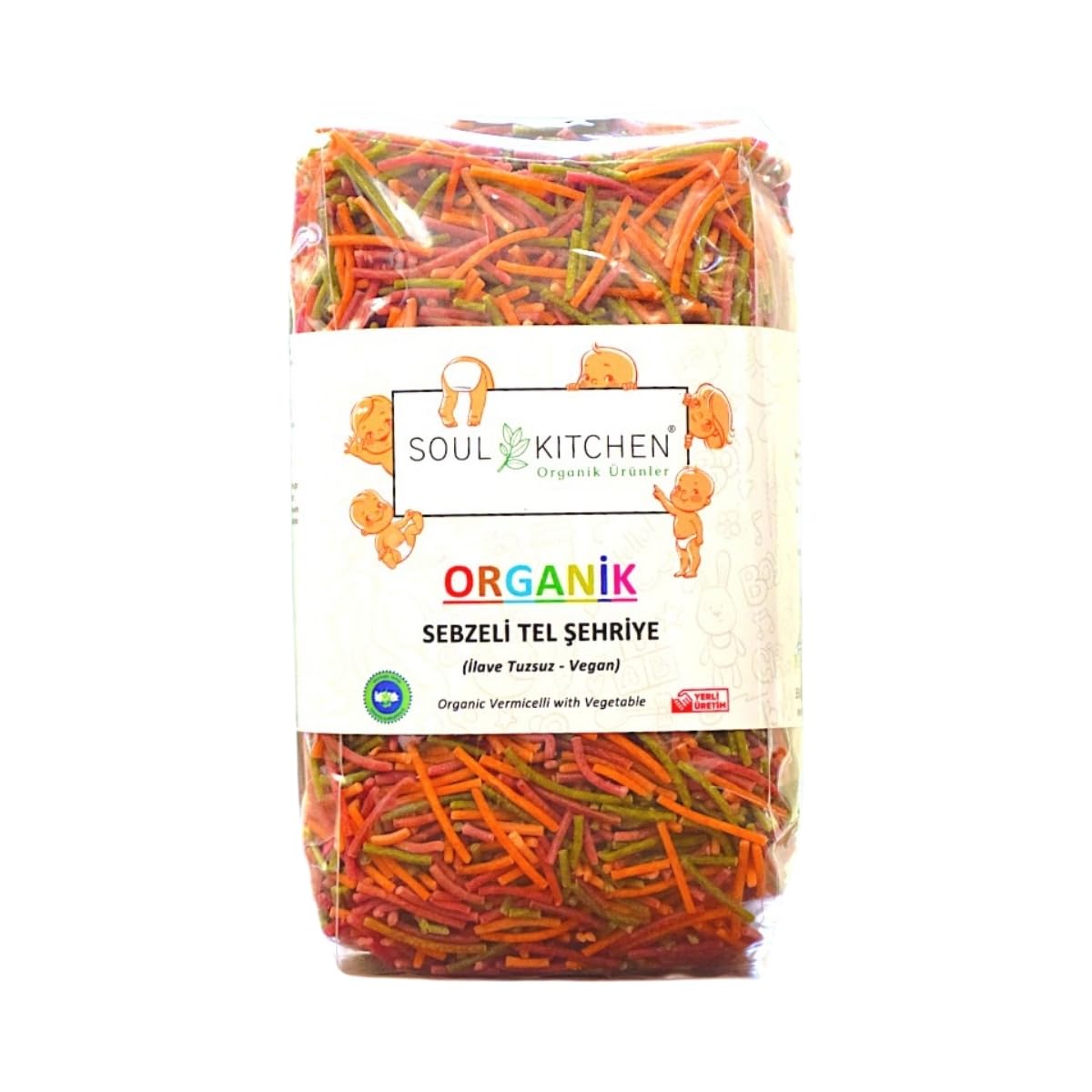 Soul Kitchen Organik Sebzeli Tel Şehriye 350gr (İlave Tuzsuz) (Vegan)