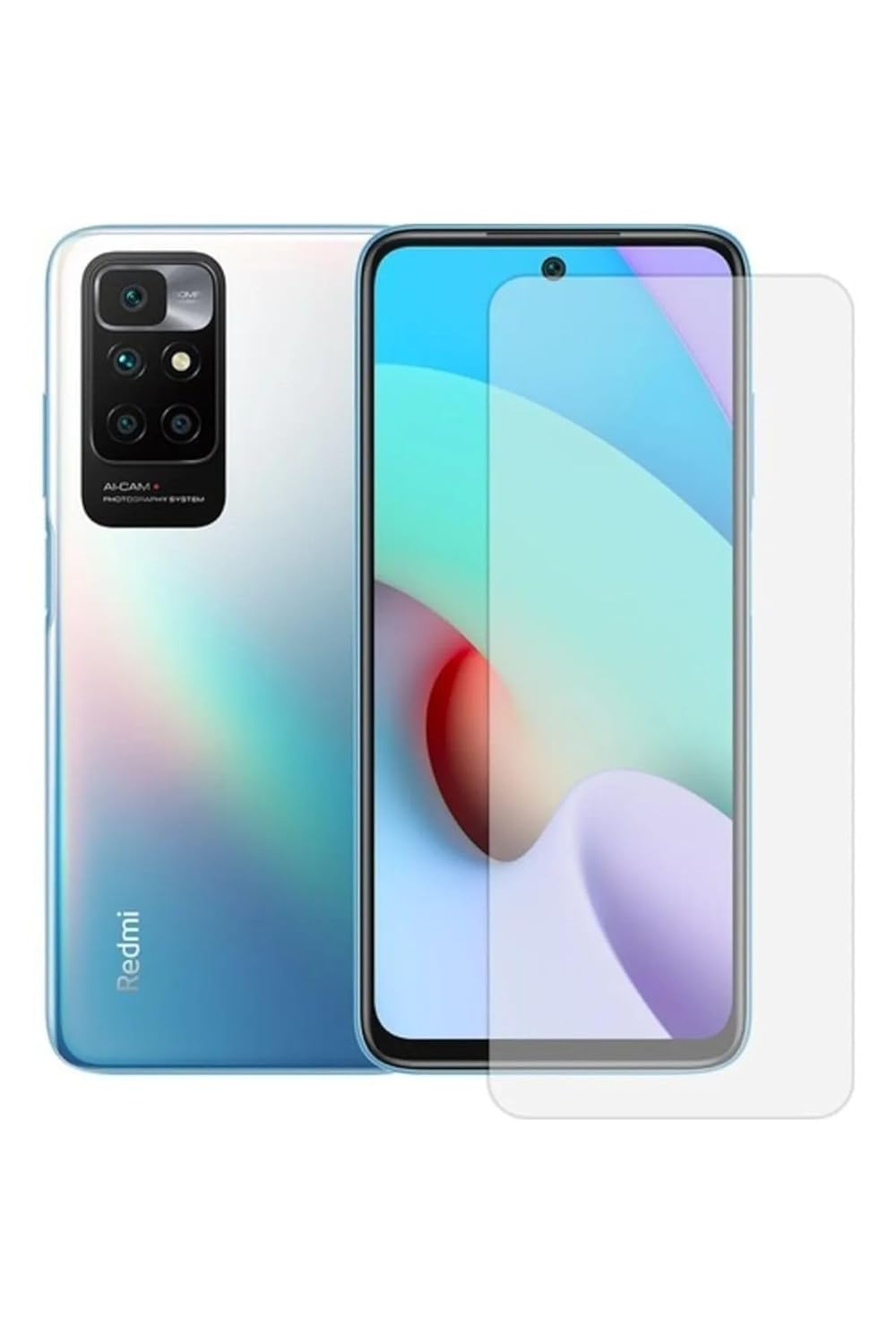 power es Xiaomi Redmi 10 2022 Ekran Koruyucu, Xiaomi Redmi 10 2022 Modellerine Uyumlu Temperli Ekran Koruyucu Cam HD Kalite Görüntü Darbe dDayanıklı Ekran Koruyucu Cam