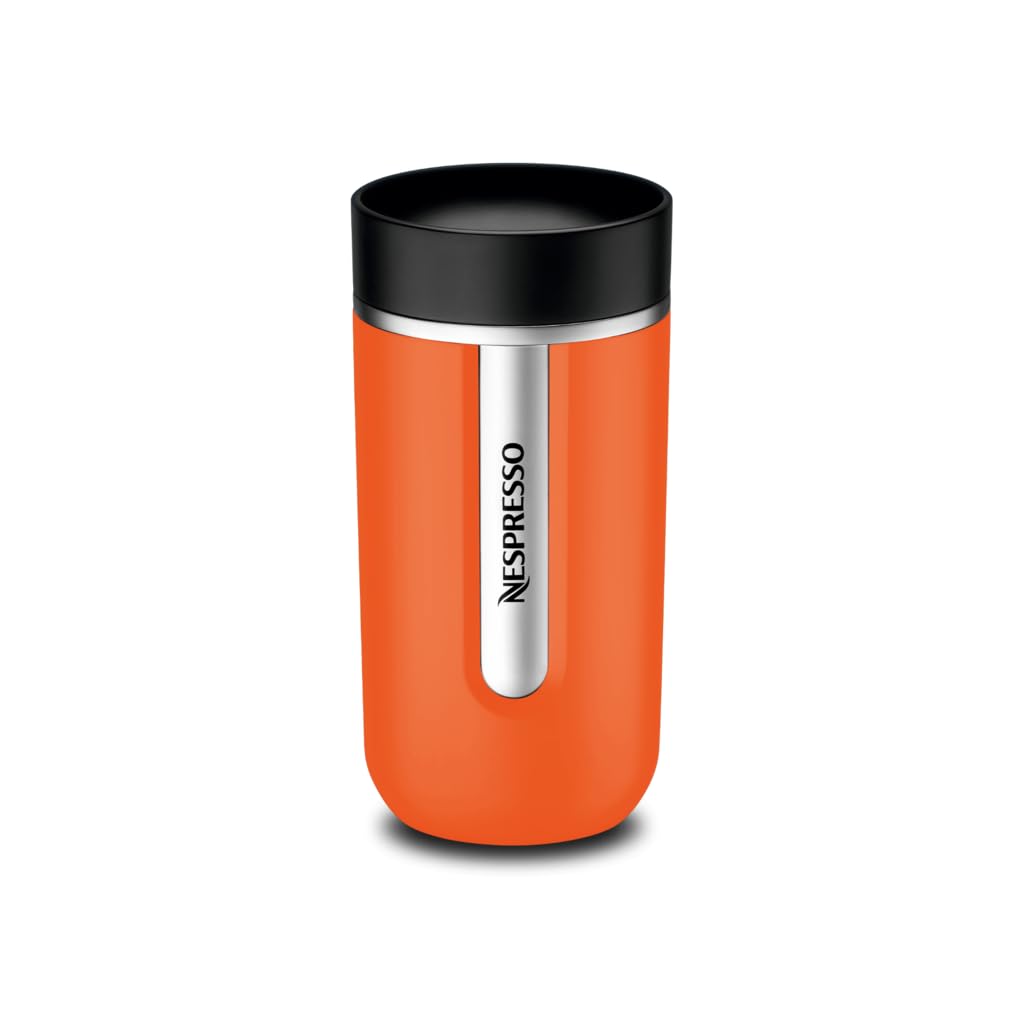 Nespresso Travel Mug Medium | Paslanmaz Çelik Termos Kupa | 400 ml | Sızdırmaz ve Bulaşık Makinesinde Yıkanabilir | Kahve, Çay ve Matcha için | Mandarin Turuncu