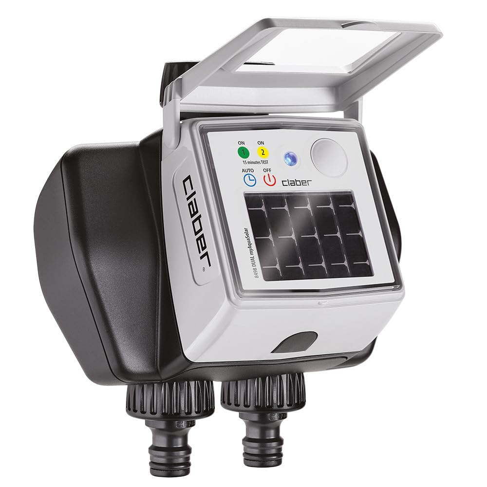 Claber 8498 Dual Myaquasolar, 2 Çıkışlı Otomatik Tımer-Sulama Zamanlayıcısı