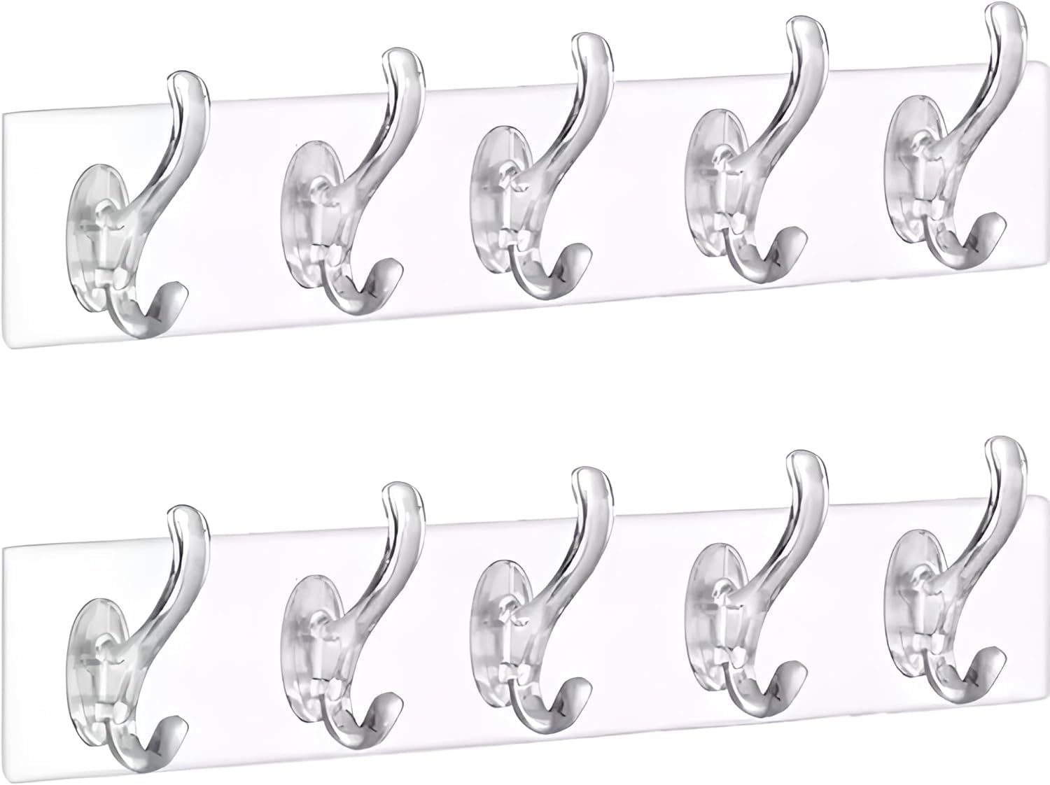 Mithra Life 2 Adet 5 li Kendinden Yapışkanlı Plastik Şeffaf Askı MIT1013