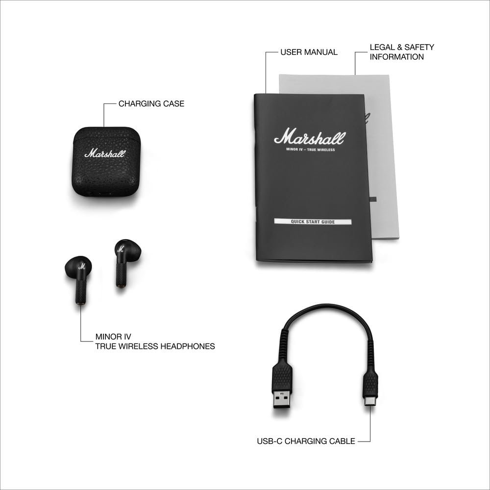 Marshall Minor IV BT,TWS, Siyah