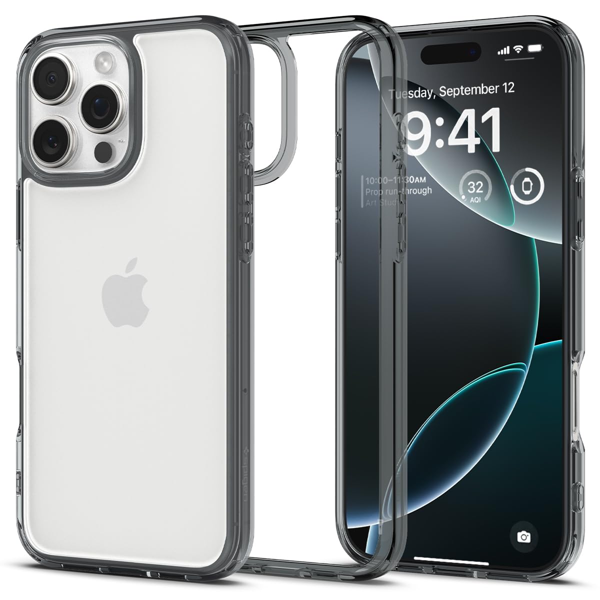Spigen iPhone 16 Pro ile uyumlu ince Kılıf Ultra Hybrid Sararma Karşıtı DuraClear Hava Kanalı Teknolojisi Askeri Sınıf Koruma Space Crystal Şeffaf Kapak - ACS08123