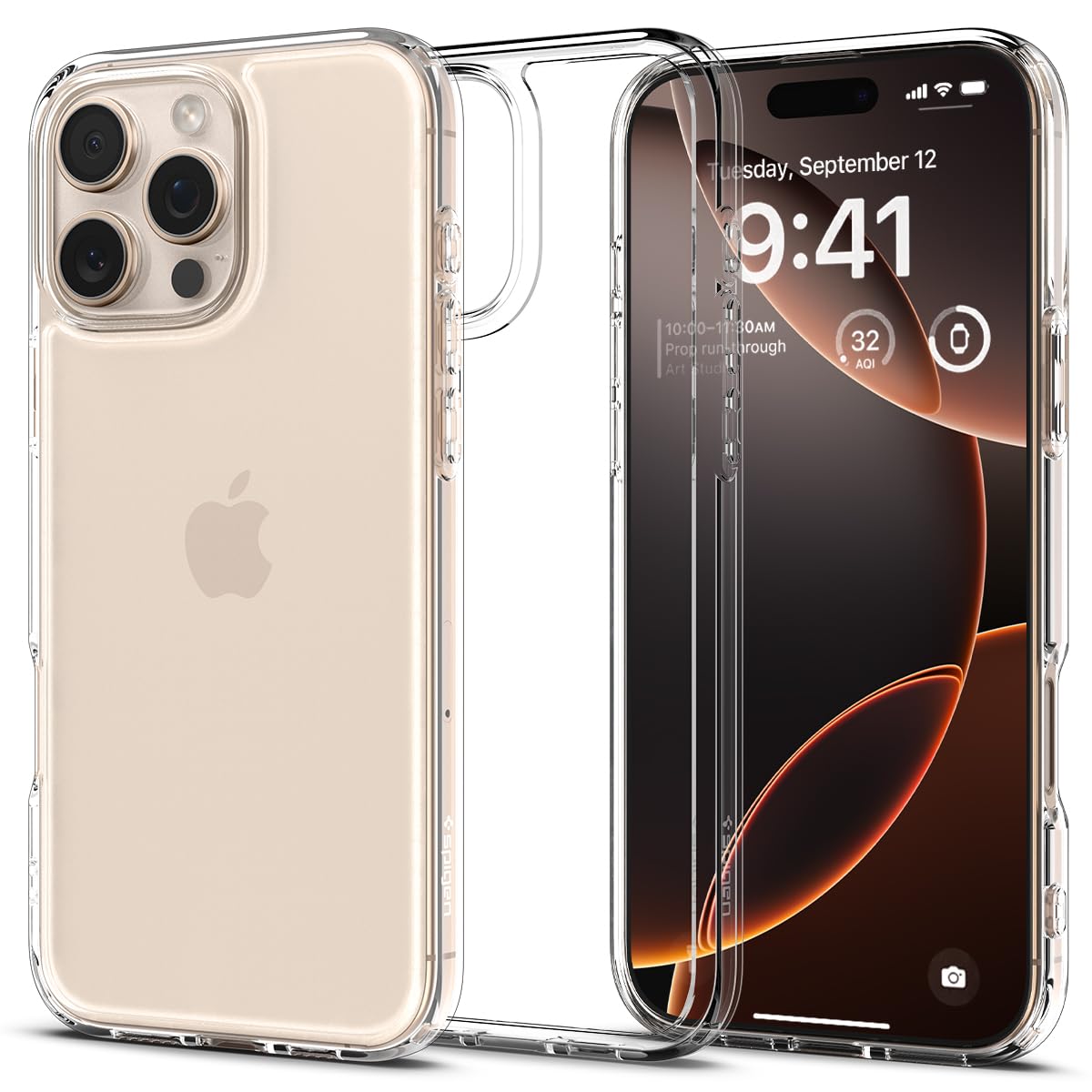 Spigen iPhone 16 Pro Max ile uyumlu ince Kılıf Ultra Hybrid Sararma Karşıtı DuraClear Hava Kanalı Teknolojisi Askeri Sınıf Koruma Crystal Clear Şeffaf Kapak - ACS07992