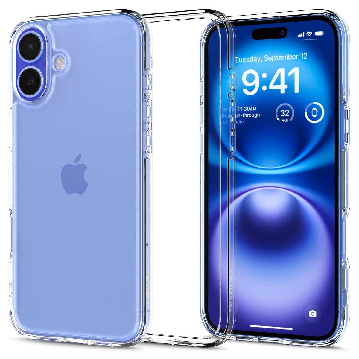 Spigen iPhone 16 ile uyumlu ince Kılıf Ultra Hybrid Sararma Karşıtı DuraClear Hava Kanalı Teknolojisi Askeri Sınıf Koruma Crystal Clear Şeffaf Kapak - ACS08197