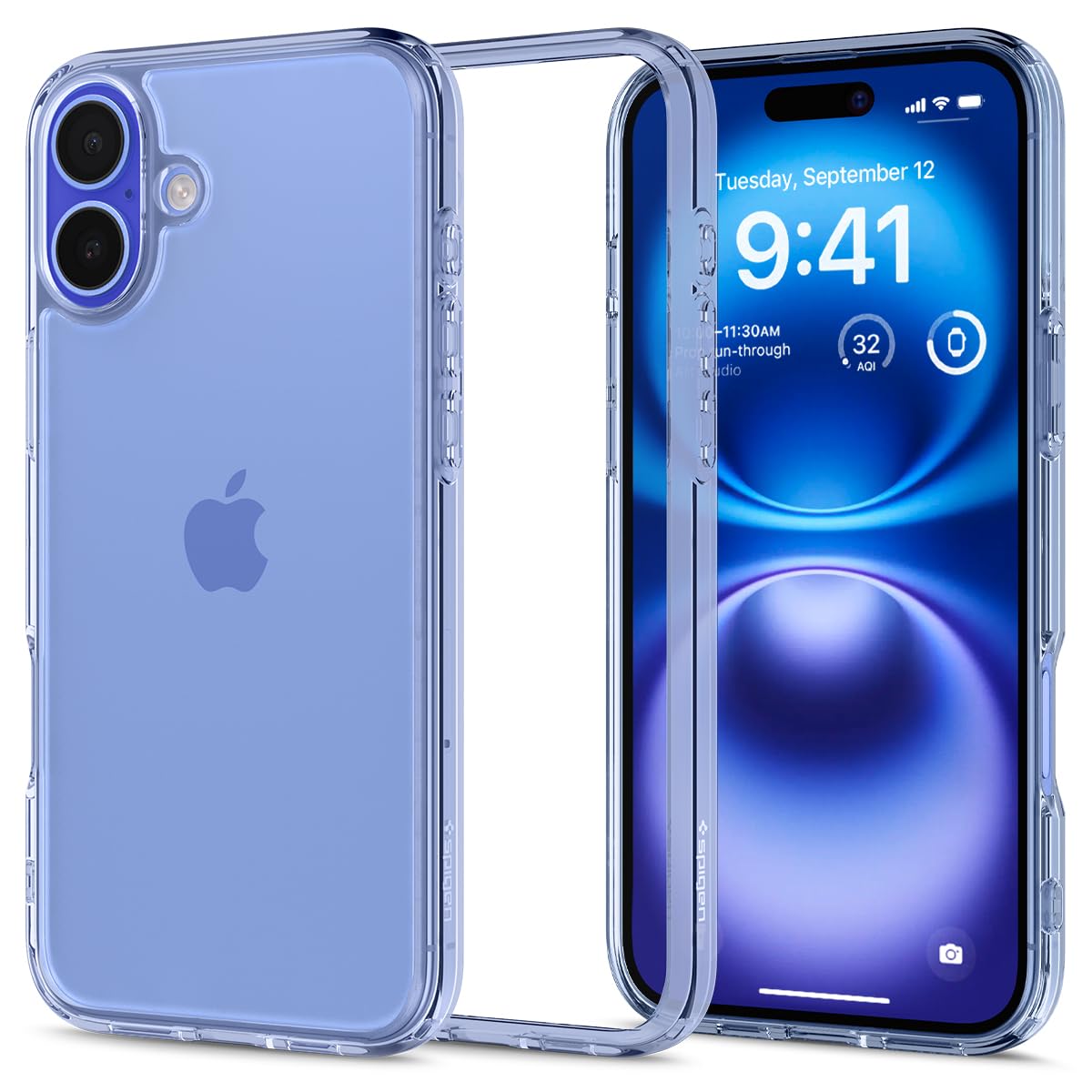 Spigen iPhone 16 Plus ile uyumlu ince Kılıf Ultra Hybrid Sararma Karşıtı DuraClear Hava Kanalı Teknolojisi Askeri Sınıf Koruma Sky Crystal Şeffaf Kapak - ACS08074