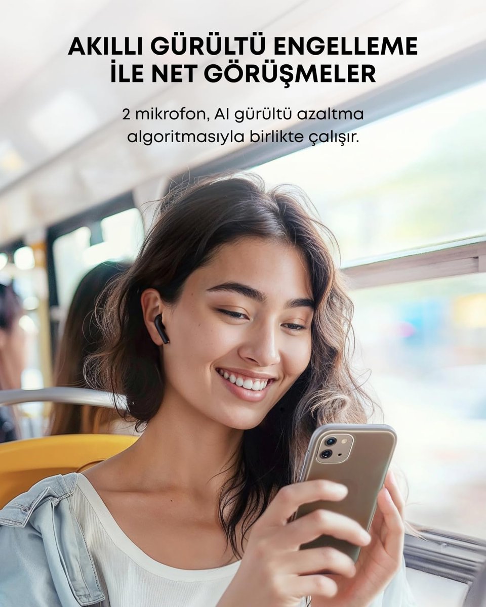 Soundcore by Anker, K20i Kulak İçi Kulaklık, 36 Saat Çalma Süresi, Hızlı Şarj, Konforlu Uyum, ENC 2-Mikrofon ile Net Çağrılar, Özelleştirilebilir EQ, IPX5, Bluetooth 5.3, Uygulama Kontrol, Siyah