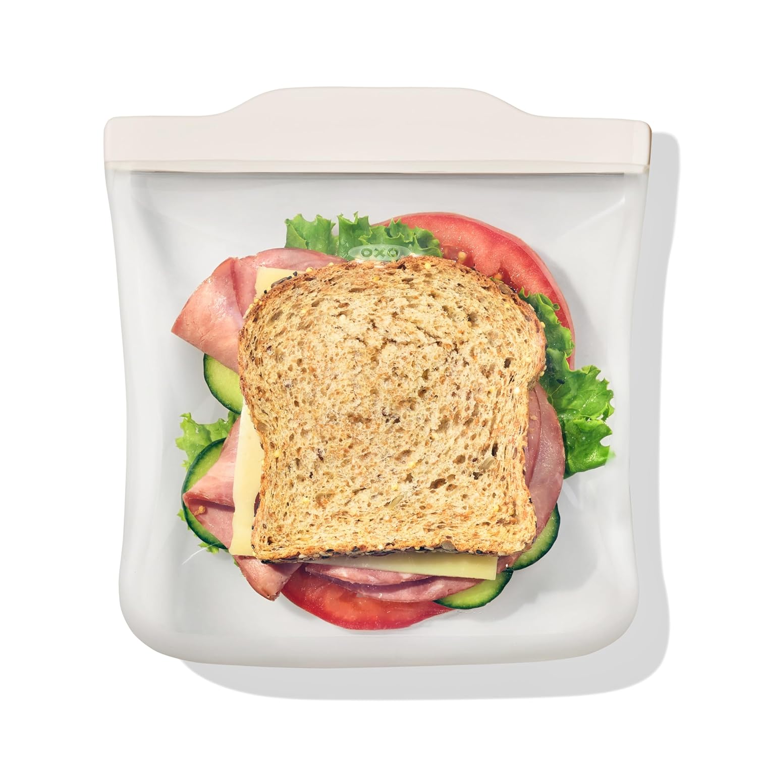 OXO Good Grips Silicone Reusable Bag Sandwich Bag (28 oz) - Oat