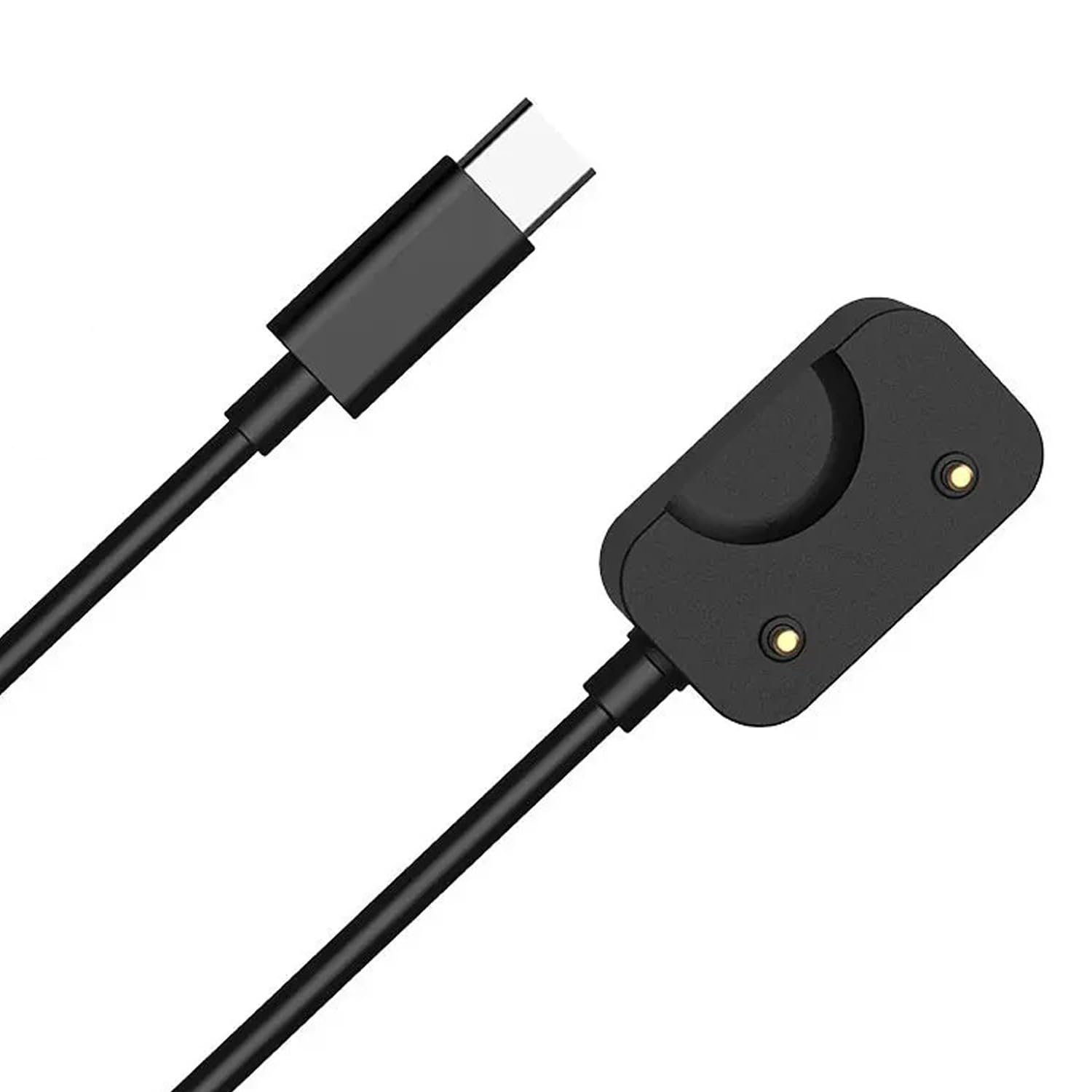 Coverzone Samsung Galaxy Fit3 ile uyumlu Akıllı Saat için Manyetik Usb Typ-C Şarj Kablosu Galaxy Fit 3 ile uyumlu Kablo Siyah