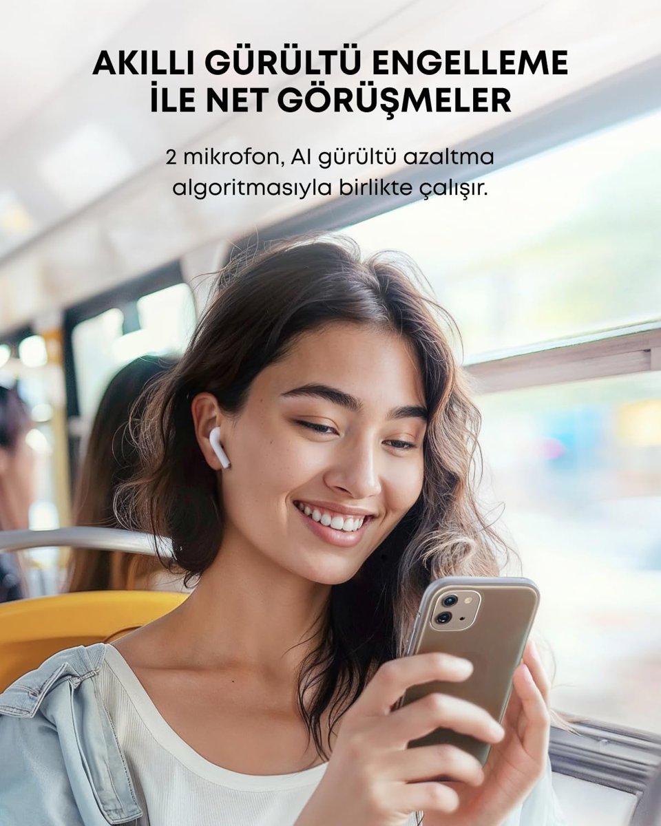 Soundcore by Anker, K20i Kulak İçi Kulaklık, 36 Saat Çalma Süresi, Hızlı Şarj, Konforlu Uyum, ENC 2-Mikrofon ile Net Çağrılar, Özelleştirilebilir EQ, IPX5, Bluetooth 5.3, Uygulama Kontrol, Beyaz