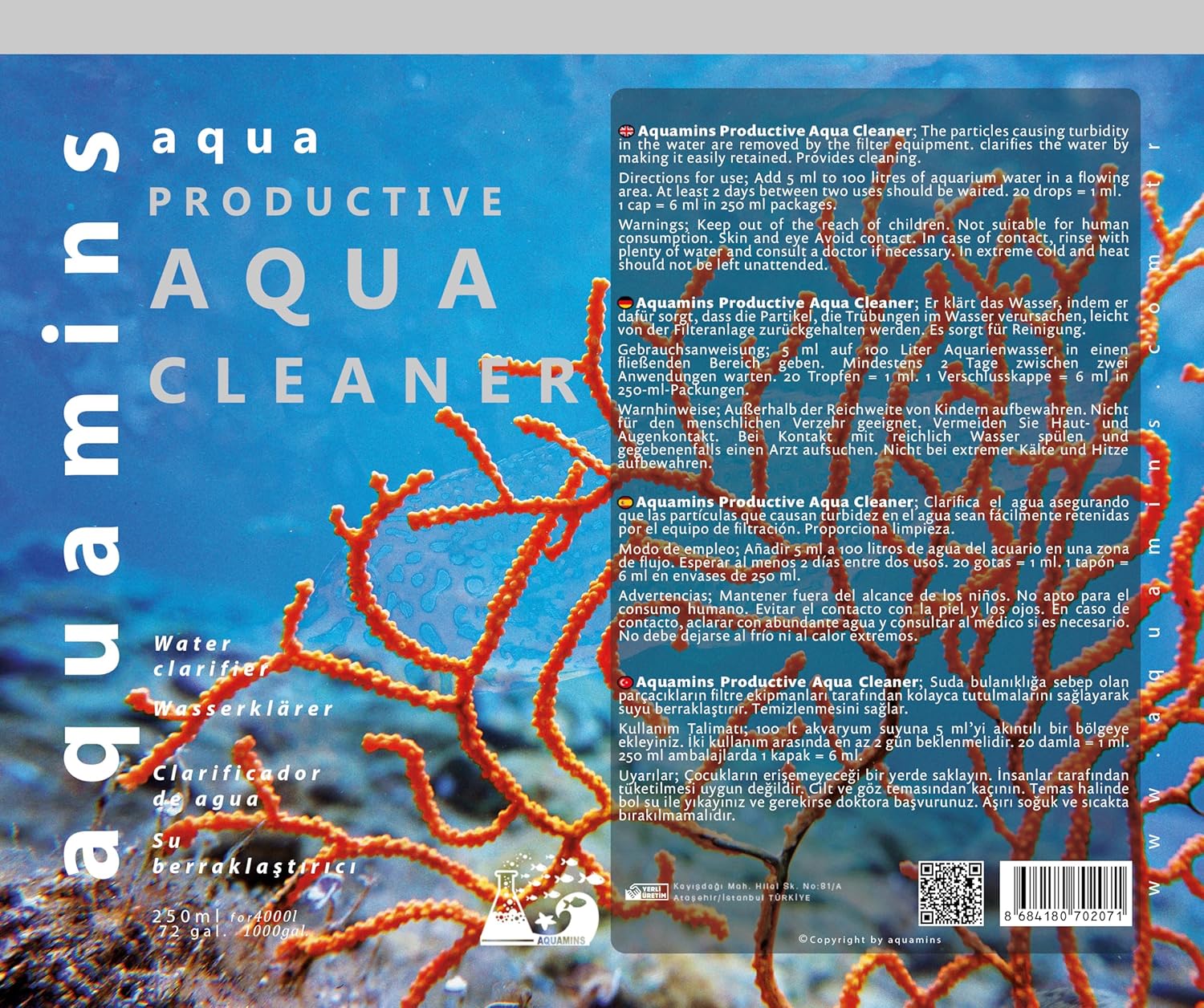 Aquamins Productive Cleaner Su Berraklaştırıcı 250ml