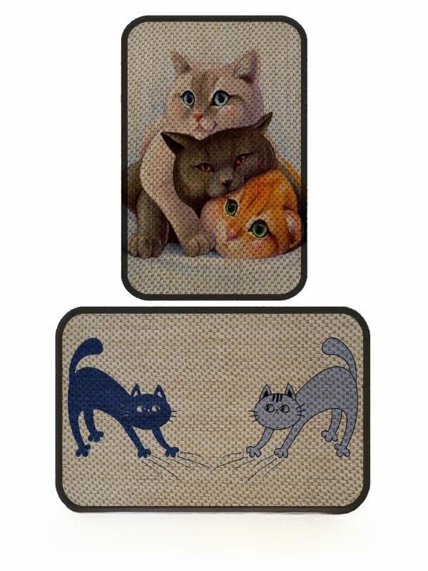 Glipet Çift Taraflı Tırmalama Paspası 90x60 Two Cat x Three Cat