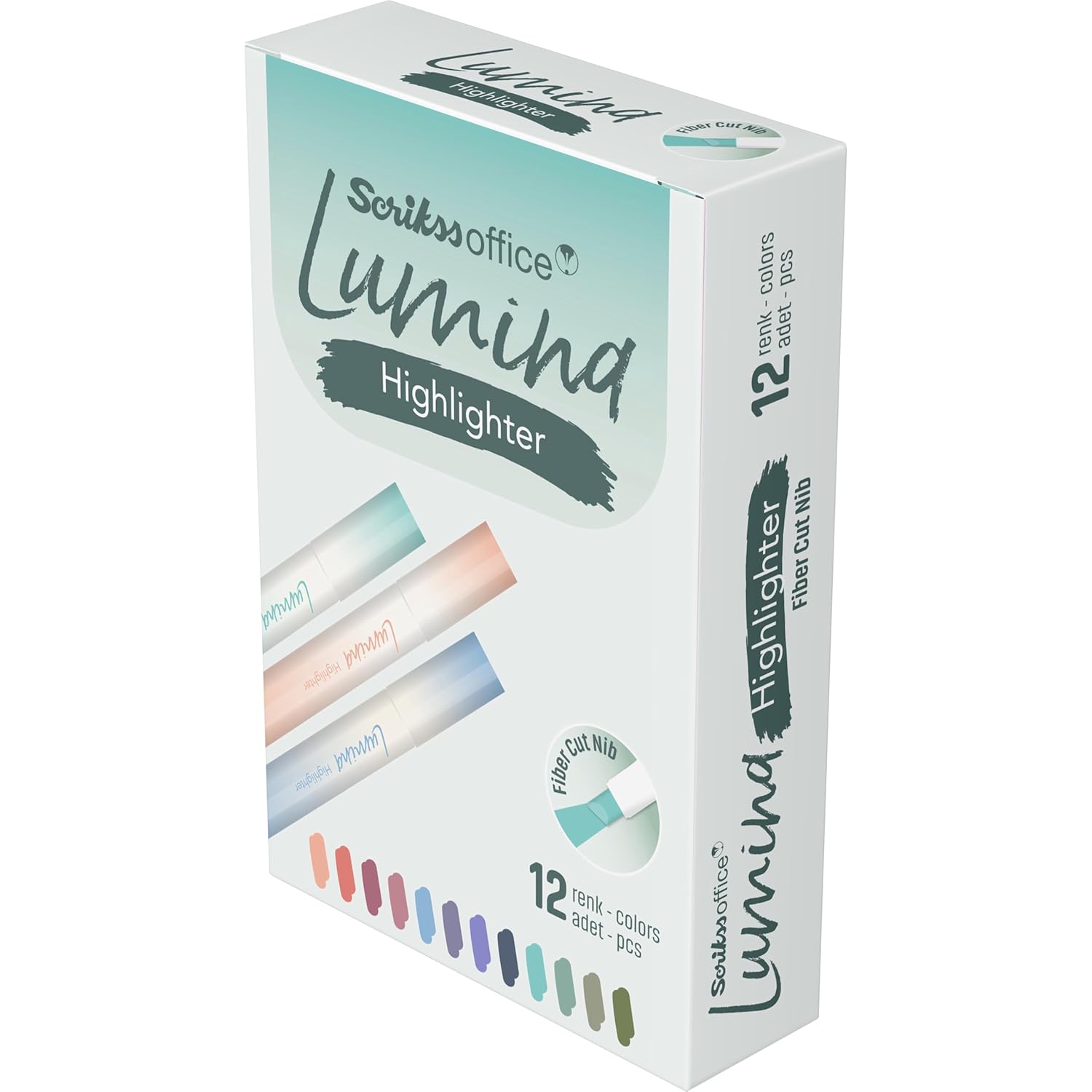 Scrikss Office Lumina Fosforlu Kalem Lotus Colour - 693U 12 lik Amb