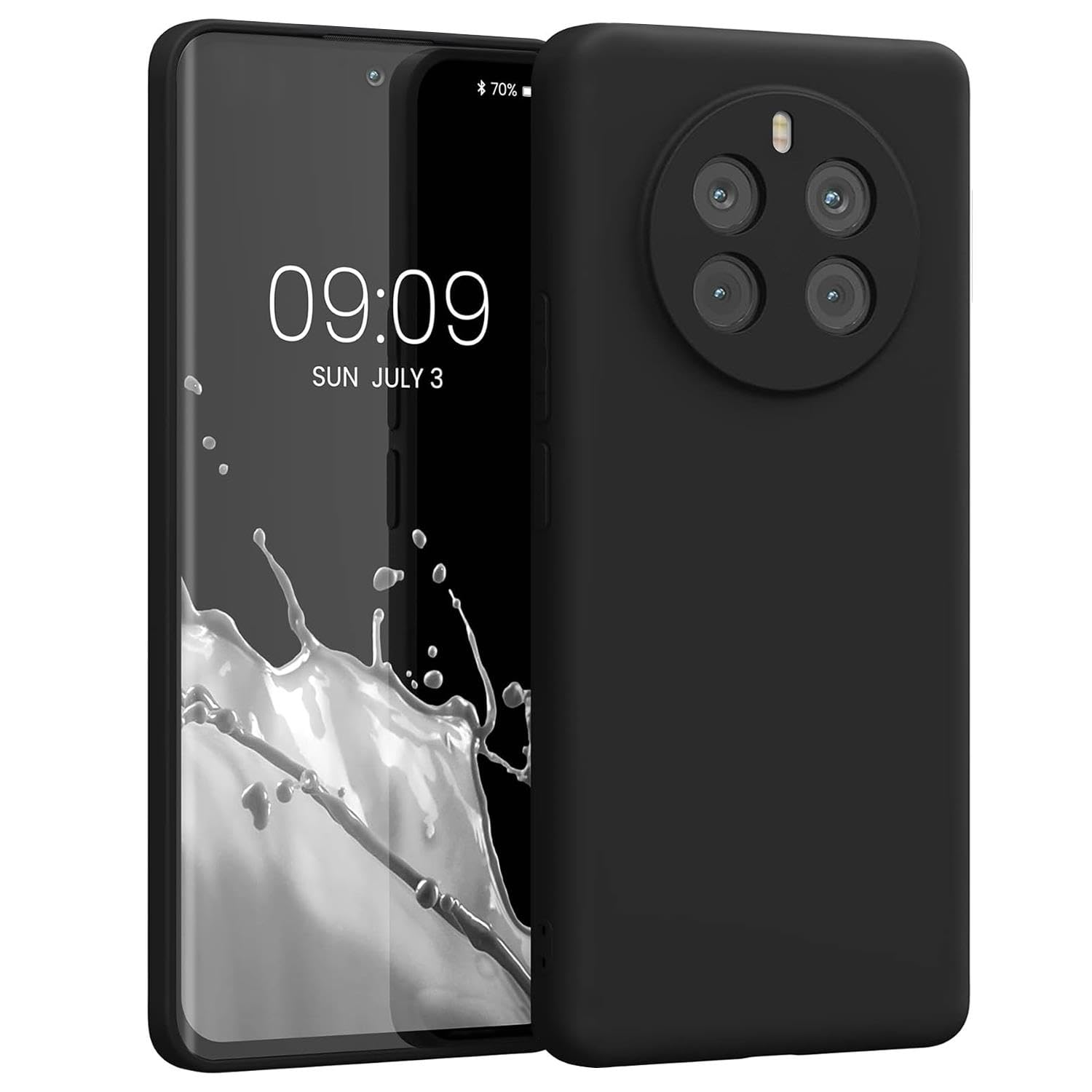 Microsonic Matte Silicone Realme 12 Pro Plus Kılıf Siyah [Realme 12 Pro Plus ile Uyumlu Kılıf - Siyah]