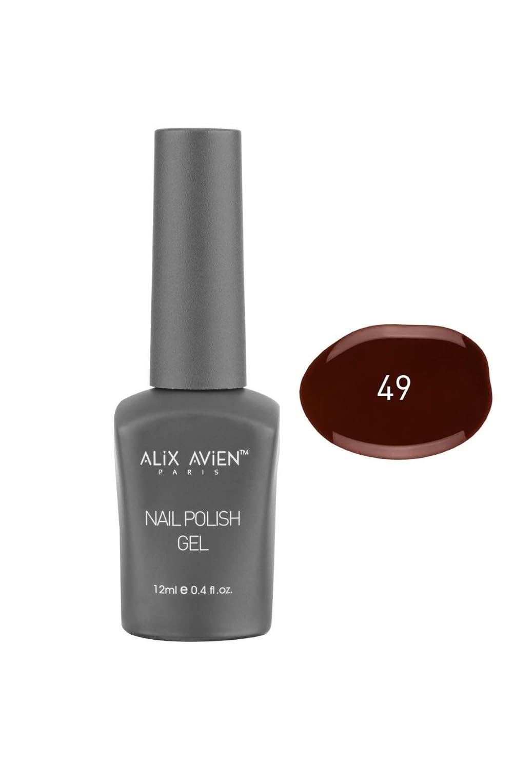 ALIX AVIEN Uv Kalıcı Çikolata Kahverengi Jel Oje 49 - Gel Polish - 12 ml