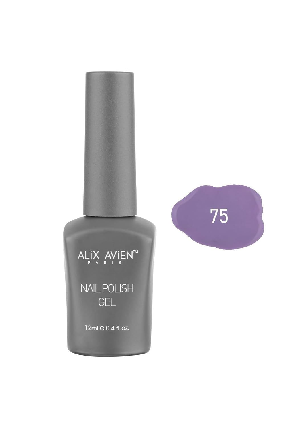 ALIX AVIEN Lila Kalıcı Oje 75-Yoğun Renk Veren Jel Oje 12 ml-Nail UV Gel Polish 75