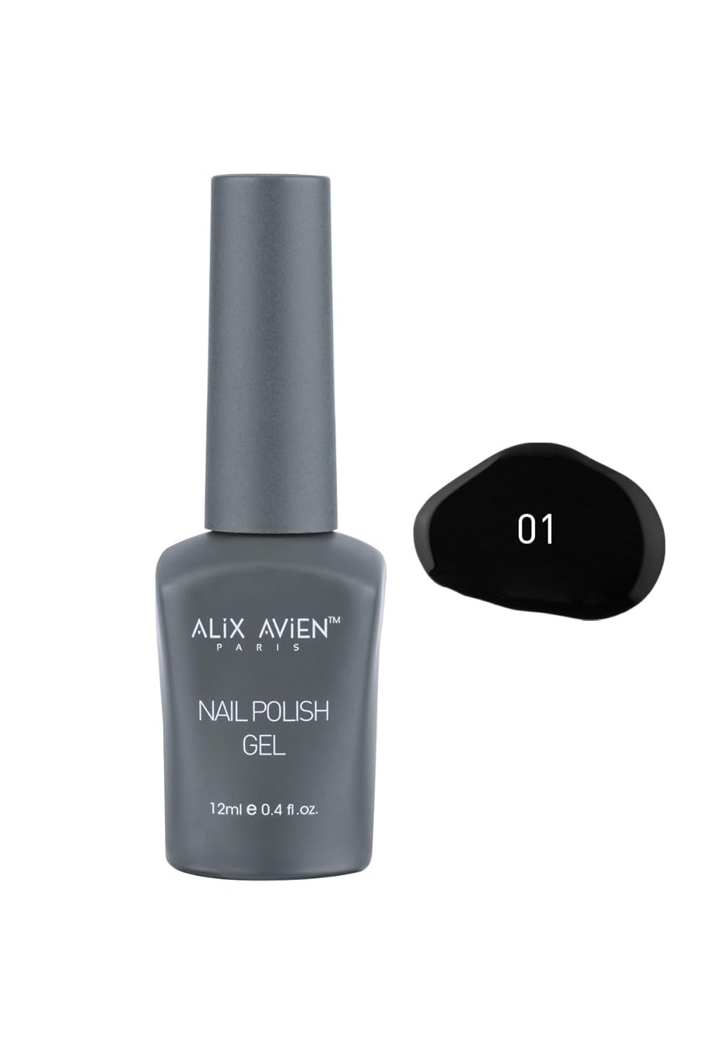 ALIX AVIEN Uv Kalıcı Siyah Jel Oje 01 - Gel Polish - 12 ml