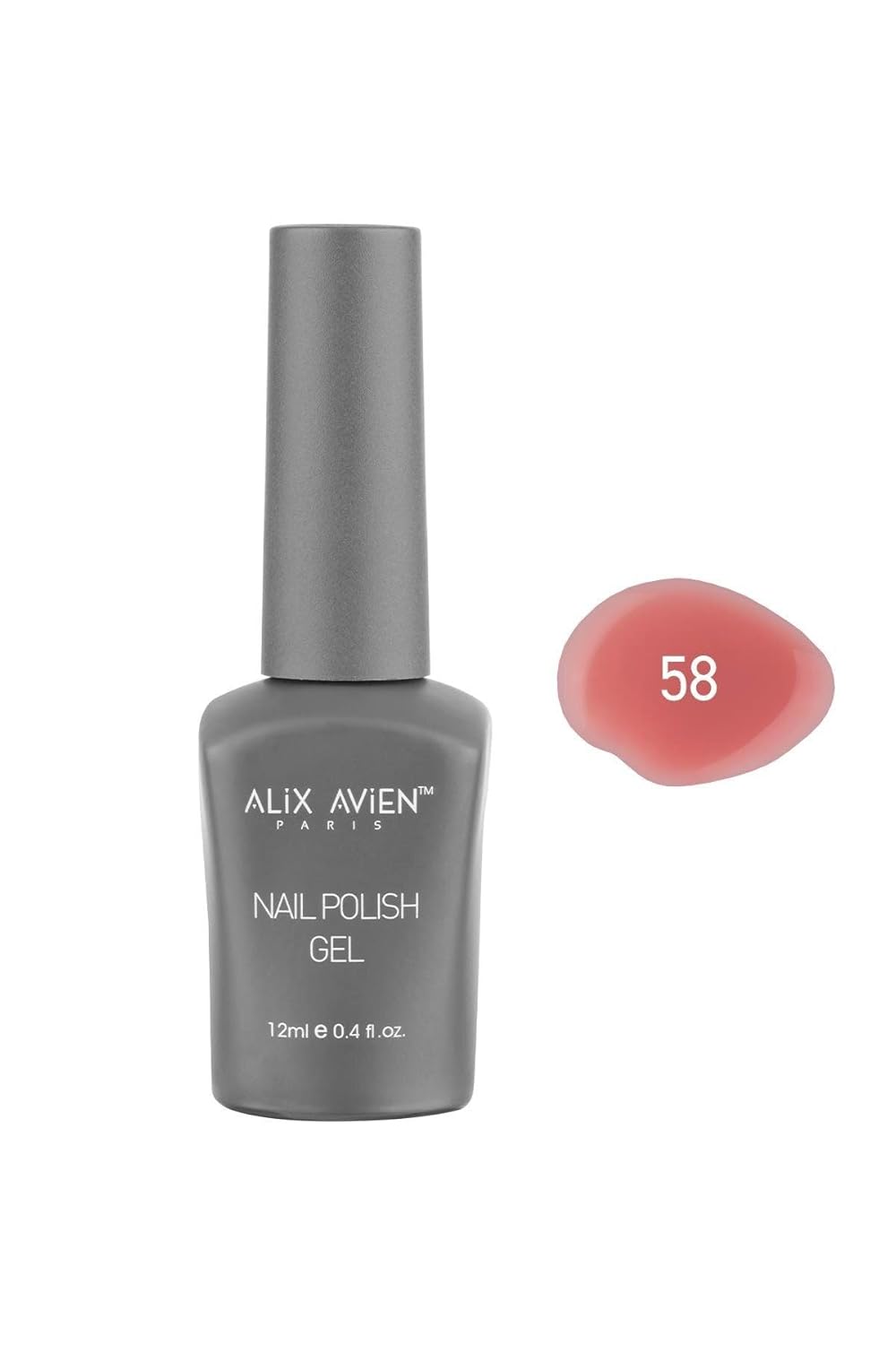 ALIX AVIEN Pembe Kalıcı Oje 58-Yoğun Renk Veren Jel Oje 12 ml-Nail UV Gel Polish 58