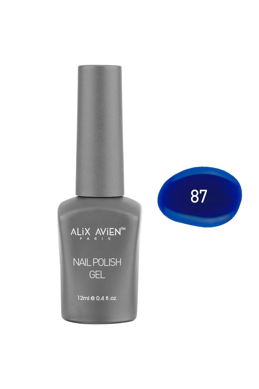 ALIX AVIEN Koyu Mavi Kalıcı Oje 87-Yoğun Renk Veren Jel Oje 12 ml-Nail UV Gel Polish 87