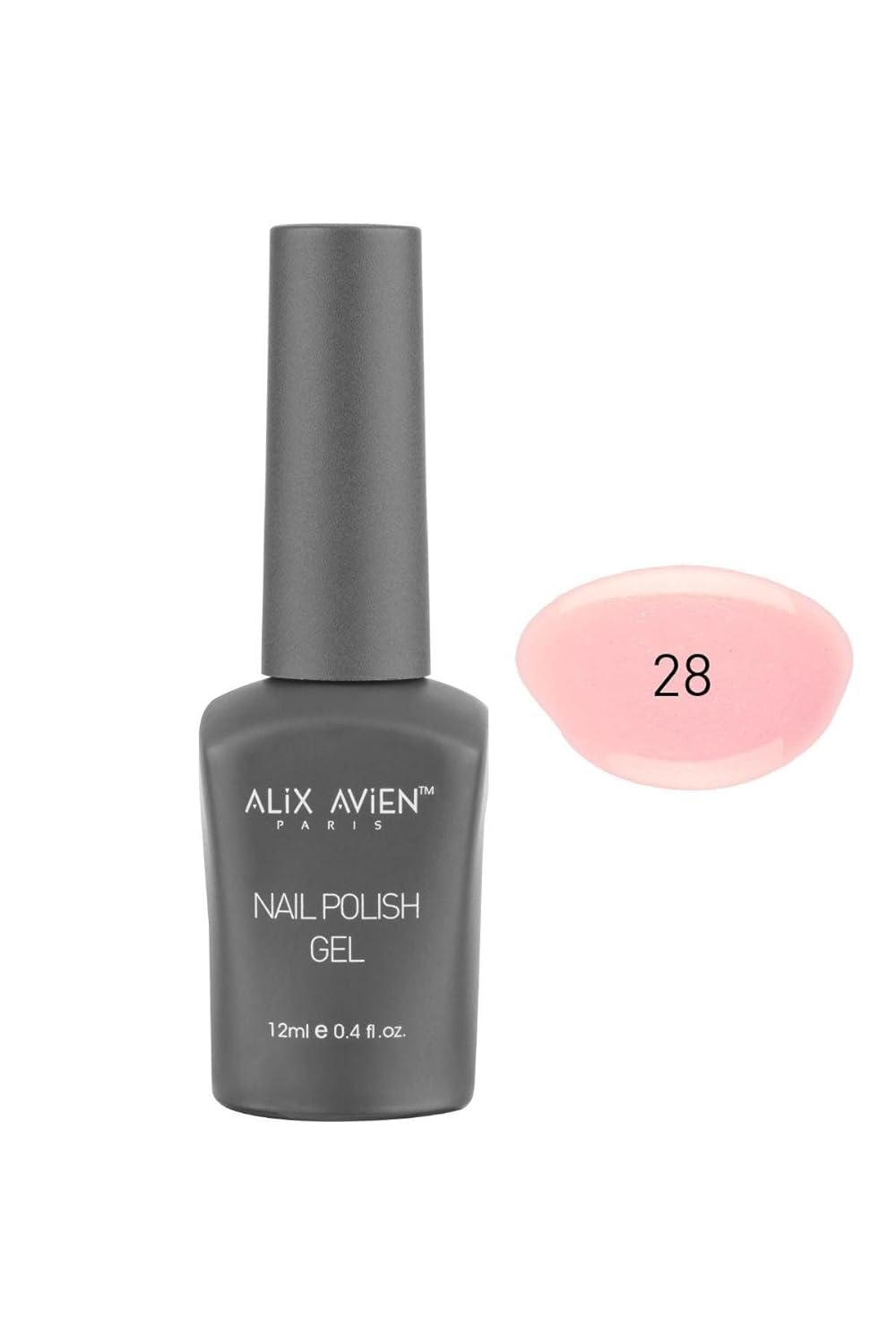 ALIX AVIEN Uv Kalıcı Işıltılı Açık Pembe Jel Oje 28 - Gel Polish - 12 ml